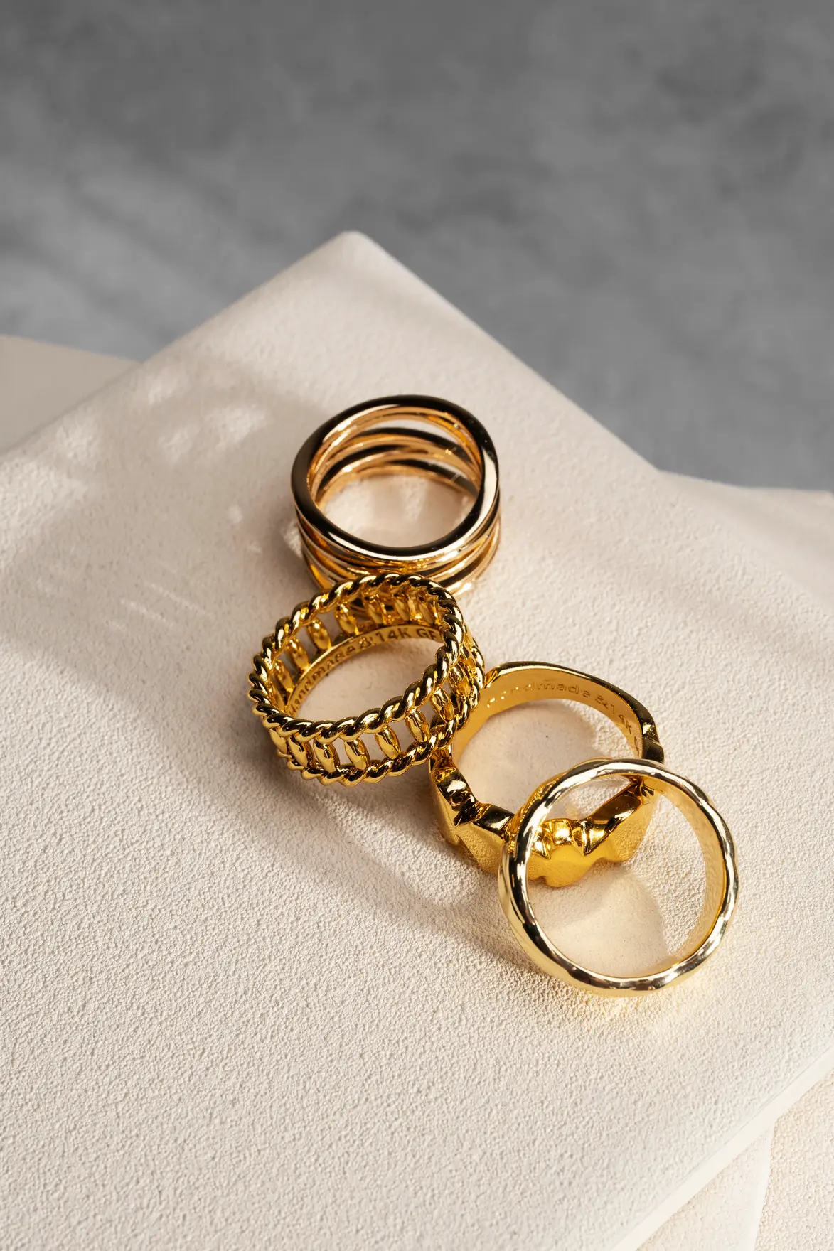 golden ring felt jewelry